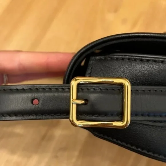 Louis Vuitton Authentic Tambourin Black Crossbody Bag Smooth Calf Leather - Picture 6 of 12